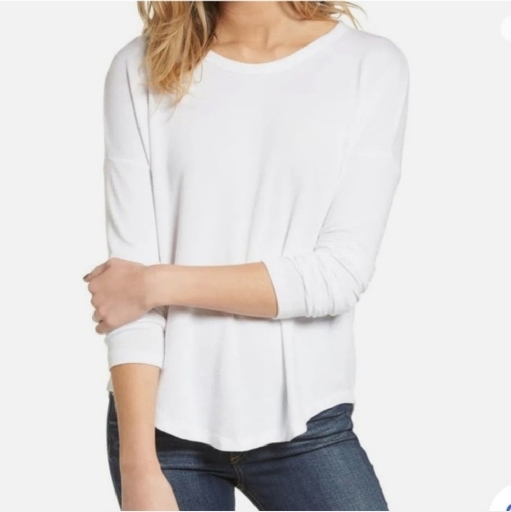 Rag & bone basic Long Sleeved Pullover Shirt White Size XS